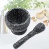 Resin Mortar Pestle Tool Set 11cm Large Kitchen Herbs Spices Food Shreding Grinding For DIY Sauce Making Mills My18 210611