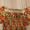 Kız Giyim Setleri Yaz Giyim Suit Afrika Bohemian Iki Parçalı Set Bebek Çocuk Kıyafetleri 210611