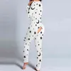 Pyjama Sexy pour femmes, boutonné sur le devant, à rabat boutonné, pour adultes, col en v, manches longues, combinaison, vêtements de nuit féminins