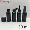 embalagem cosmética preta do frasco