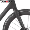 Airwolf 700 * 42C Karbon Fiber Çakıl Bisikletleri Komple Yol Bisikleti Cyclocross Bisiklet 49/52/54/56/58 Tamamen Dahili Kablolama Disk Freni 2 Yıl Garanti