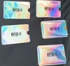 Xiruoer Laser Sliver RFID-ärmar för NFC-kort Anti-kreditkort ärmskydd ISO1443A Chip Card Tunna Fodraler för din plånbok Anti-scannings ärmar 1000pcs