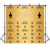 30th 40th 50th 60th 70th Birthday Backdrop Golden Repeat Steg Bakgrund Anpassad Namn Ålder och Material Fabulous Po Backdrops