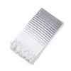 Towel Solid Color Striped Bath Towels Woman Shawl Multi-functions Absorbent Quick-Drying Beach Soft Warm Home El Washcloth