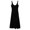 春と夏の女性の服簡単な痩身ノースリーブのベルベット女性のドレス210531