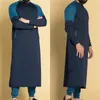 Roupas étnicas homens árabe jubba thobe moda muçulmana islâmica abaya dubai kaftan masculino manga longa costurando manto de suéter do Paquistão saudita