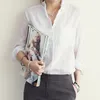 Femme Womens Tops Mode Herbst Leinen Weißes Hemd Frauen Langarm Bluse Koreanische Frau Kleidung Roupas Femininas 210518