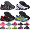 Salomon Speed ​​Cross 3 CS Authentic Outdoor Running Shoes Mens Sports Sneakers White Black Pink Blue Yellow Grey Red Men Women Trainers Jogging Walking Size EUR 36-46