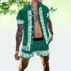 Mode Heren Zomer Trainingspakken Hawaii Korte Mouw 2 Stuks Set Hoge Kwaliteit Bedrukte Shirt Tops Shorts Sets Kleding