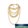 Vintage Fashion Thick Chain Pendant Necklaces For Women Bohemian Gold Metal Multi Layer Necklace Jewelry Wholesale  Factory price expert design Quality Latest