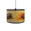 Lamp Covers & Shades 1PCS Bamboo Products Lampshade Printing Retro Style Folk House Decoration Chandelier Lighting Crafts