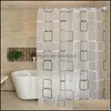 Shower Curtains Bathroom Aessories Bath Home & Garden 0.8M*1.8-1.8*2M Peva Waterproof Curtain Liner Translucent Luxury With 12 High Quality