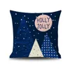 Merry Christmas Decorator Pillow Case Festive XMS Happy New Year Home Bar Decoration Pillowcase Digital Printing Cushion Cover