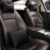 Cojines de asiento PU Cuero Cuello de coche Almohadas Soporte lumbar para silla de oficina Auto Reposacabezas Cintura Almohada Accesorios interiores Estilo