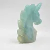 Spécimen de Figurine de tête de cheval en pierre de Tinahe naturelle de 2 '' en cristal de licorne