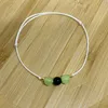 Charm-Armbänder für Damen, 6 mm, grüne Perlen, Natursteine, Dekorationen, handgefertigt, verstellbares Seil-Armband, modisches Geschenk, weiblicher Schmuck