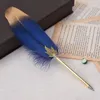 装飾的な羽のペンのオフィスの文房具色の自然クリスマスのボールペンのカバー祭の小説の贈り物WLL58