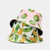 القطن البطيخ الموز دلو قبعة الصياد قبعة في الهواء الطلق السفر قبعة الشمس كاب الفاكهة الطباعة القبعات للرجال والنساء