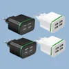 4 portar USB-laddare EU-kontakt 5V 4A Smart Wall Adapter Mobiltelefon Laddningsdatanordning för Samsung Xiaomi