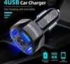 Caricabatteria da auto multi USB a 4 porte 48W Quick 7A Mini ricarica rapida QC3.0 per iPhone 12 Xiaomi Huawei Adattatore per telefono cellulare Dispositivi Android NNB23