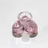 20pcs a forma di cuore colore rosa 14mm ciotole di vetro narghilè fumatori scivolo ciotola pezzo per piattaforme petrolifere vetro bong tubo dell'acqua DHL