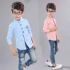 White Shirt For boys long sleeve School Boys Dress Shirts Children Baby Blouse Clothe for Kids birthday Formal 210713