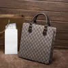 Straight new business briefcase A4 folder bag vertical portable men's Purse sale