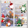 Christmas Decoration Santa Elk Static Stickers Christmas Shopping Mall Glass Window Decoration Home Decor 50pcs