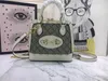 Designer Luxury Ebony Small Topphandtag Bag Beige Vit Jacquard Läder Liten Topphandtag Bag Axelväska Storlek: 20/18 / 7cm Ny