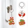 Juldekorationer 30st Santa Claus Tree Elk och Bear Key Rings Xmas Nyckelringar