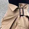 Asymmetrische hohe Taille Faltenrock Frauen koreanische Mode Stil Khaki Harajuku Damen Streetwear Maxi Tunika lange Röcke Sommer 210311CV5M