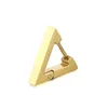 Body Piercing Jewelry Square Triangle Earring Hoops Korean Punk Hiphop Hoop Earrings for Men and Women