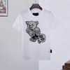 Phillip Plain Men diseñador PP Skull Diamond camiseta de manga corta Dollar Brown bear Brand tee O-Neck alta calidad Skulls TShirt tees tops 10