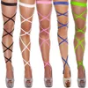 Plus Size Lingerie Donna Sexy Calze autoreggenti Punk gotico Fasciatura incrociata Gamba avvolgente Ladies Pole Dance Club Party Calze Y1119