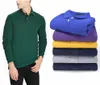 Vår Män Designer Polos Mode Broderi Pikétröjor för män Klassisk pikétröja Hög kvalitet Casual Långärmade T-tröjor Flerfärgad