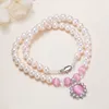 Collier de perles d'eau douce blanches de 8MM, Design classique, pendentif en forme de cœur, bijoux en pierres précieuses, cadeau pour femmes