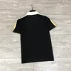 21ss herrtryckta t-shirts Reflektion Webbing kläder kortärmad herr märkesbokstäver polo svart vit