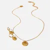 Earrings & Necklace 2022 Springs Tyle Gold Stainless Steel North Star Coin Pendant For Women Wedding Jewelry Sets Mom Gift