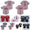 Retror 1995 1999 Vintage Baseball 10 Chipper Jones Jersey 29 John Smoltz 6 Bobby Cox Retire Pullover Team Cooperstown Flexbase Cool Base MEN