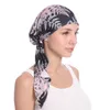 Fashion flowers print women inner hijabs cap muslim head scarf turban bonnet ready to wear Islamic ladies wrap under hijab caps