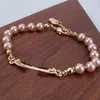 Pulsera con cuentas de perlas en 4 colores, moda popular para mujer, pulsera Obit de diamantes de imitación, regalo para amor, novia, accesorios de joyería de moda