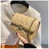 2021 New Ladies Small Square Bag Fashion Trend Shoulder Tinta unita Chain Messenger Pochette per cellulare