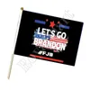 Chodźmy Brandon Banner Flag 14 * 21 cm Flagi ręczne z słupem