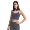 L083 Joga Tank Tops Sports Bra strój VSHAPE SCIRT SECK GYM KEDEM FITNESS TOP SEKSY BIELNY Z WYSOMNĄ PAD PAD KOBIETY TANK6294595