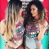 Kvinnors badkläder 2021 Summer Sexig ihålig Halter Top Swimsuit Women Metal Chain Beach Wear Fashion Diamond Bikinis Cover Up