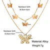 Butterfly Necklace Choker Simple Butterfly Pendant Necklaces for Women Fashion Romantic Clavicle Chain Birthday Gift Jewelry G1206