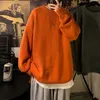 Привашнечник сплошной цвет мужской зимний свитер негабаритный олень Harajuku Pullover O-шеи теплый корейский стиль мужской свитер мужская одежда 211006