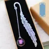 Metal feather luminous twelve constellation bookmarks custom wholesale student gifts cultural and creative gift box