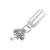 Wholesale silver tree/cylindrical cremation pendant necklace, memorial cat, dog, bird-with filling kit