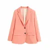 Casual Office Lange Mouw Dames Blazer Herfst Slanke Effen Kleur Jas Small Pak Mode Hoge Taille Broek 210527